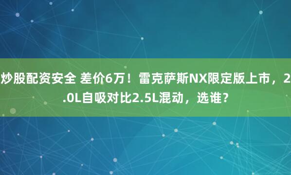 炒股配资安全 差价6万！雷克萨斯NX限定版上市，2.0L自吸对比2.5L混动，选谁？